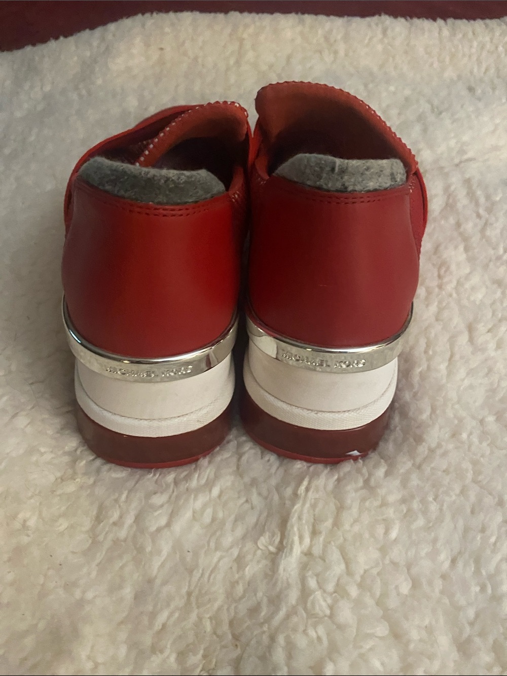 Michael Kors Wedge Trainers. Red. Size 7.5 - Picture 3 of 6